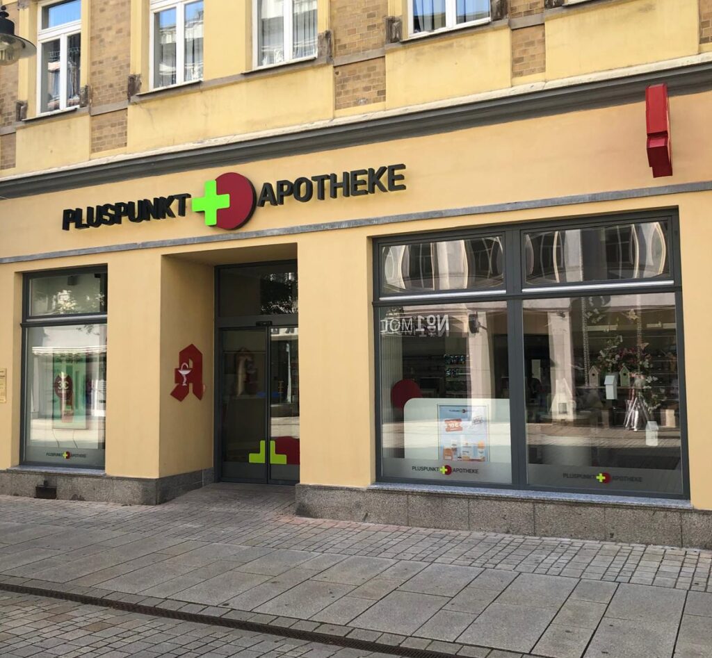 Filiale der Pluspunkt Apotheke Weißenfels von Außen